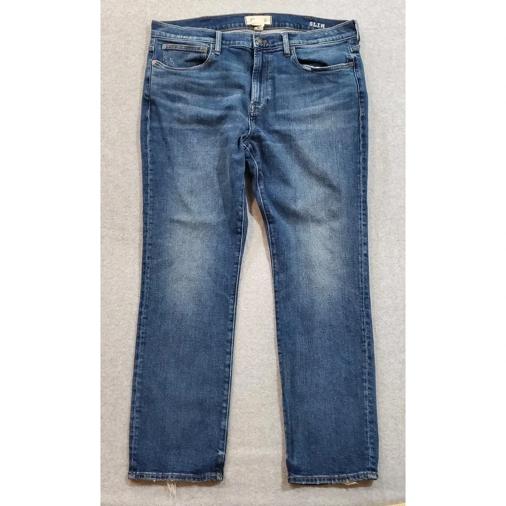 Madewell Jeans Mens 38‎ Slim Fit Straight Leg Stretch Blue Denim